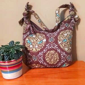 Vera Bradley Quilted Small Hobo Bag in Sitting in A Tree Pattern